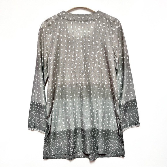 Antonio Melani Embroidered Ombré Tunic Dress/Swim Cover Cotton Size Small - Picture 2 of 14